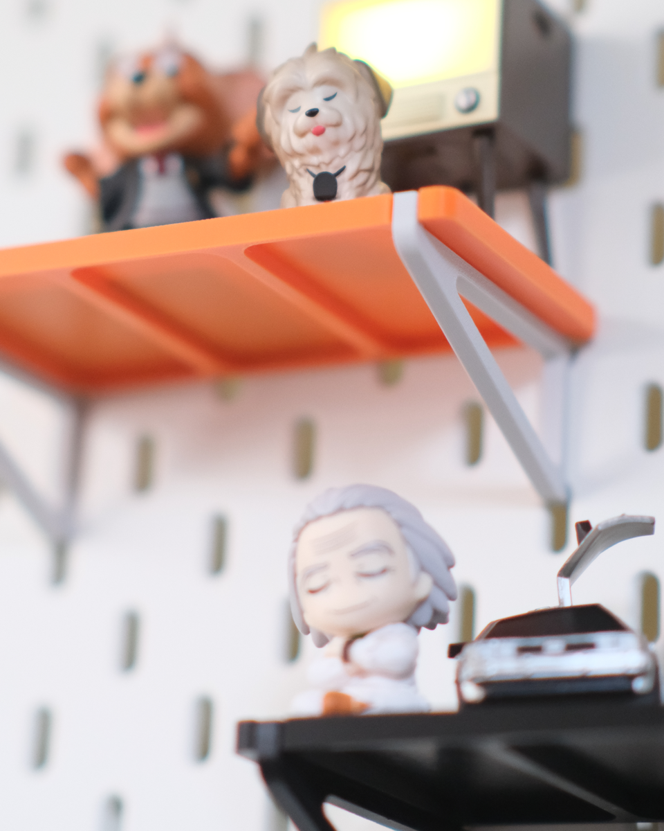 Ikea Skadis Minimal Toy Display Shelf – Snap‑on Pegboard Shelf For Mini Figures - thumbnail 7